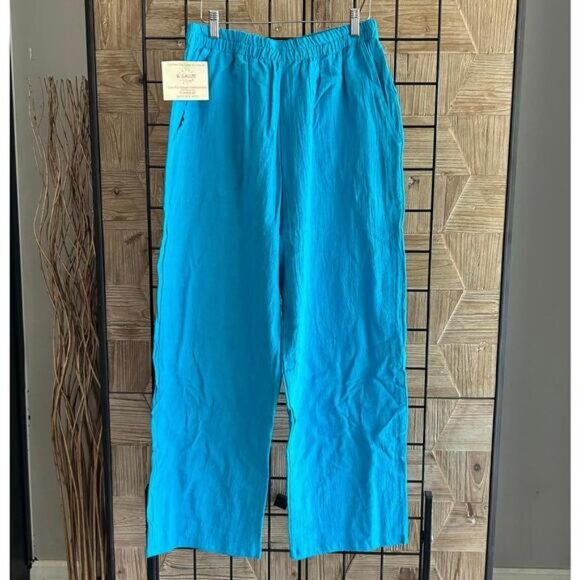 NWT B'Gauze Women's Blue or Green Sz L/XL Pants Elastic Waist - Picture 1 of 5